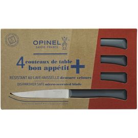Set De Couteaux Opinel De Table X4 Anthracite