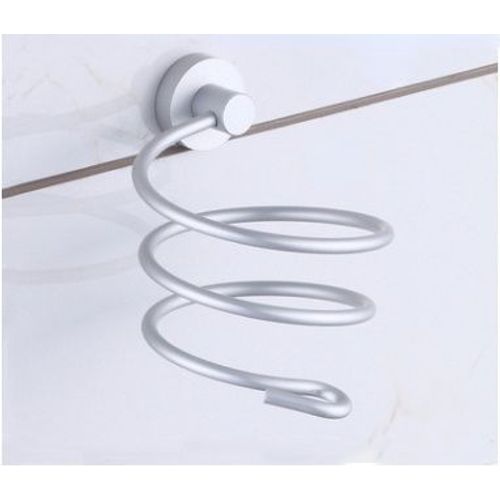 Support mural en spirale de sèche-cheveux pour salle de bain,organisateur de douche en aluminium, accessoire de stockage