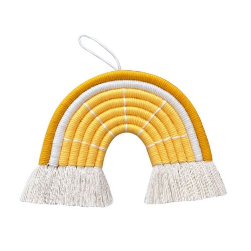 Pendentif arc-en-ciel tissé à la main, décoration de la maison, décor de mariage, accessoires de photographie pour chambre d'enfants, décoration murale suspendue