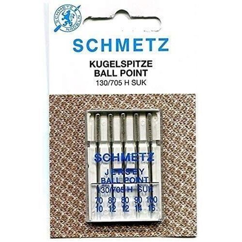 Schmetz Jersey/Stylo À Bille À Pointe Aiguille Gamme (Lot De 5) ? Mixed Pack Size 70-100 (10-16)