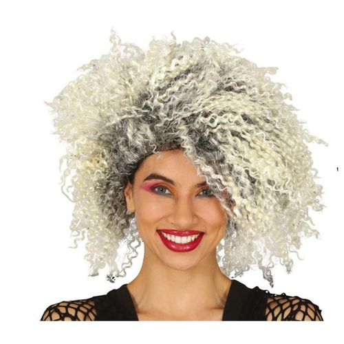 Perruque Blonde Frisée Avec Mèches