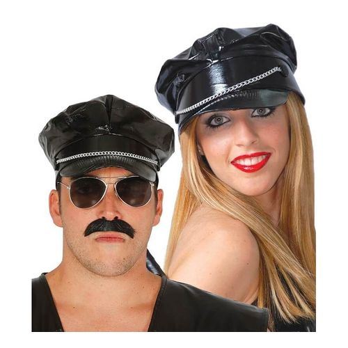 Bonnet Sado Ou Motard En Vinyle Noir