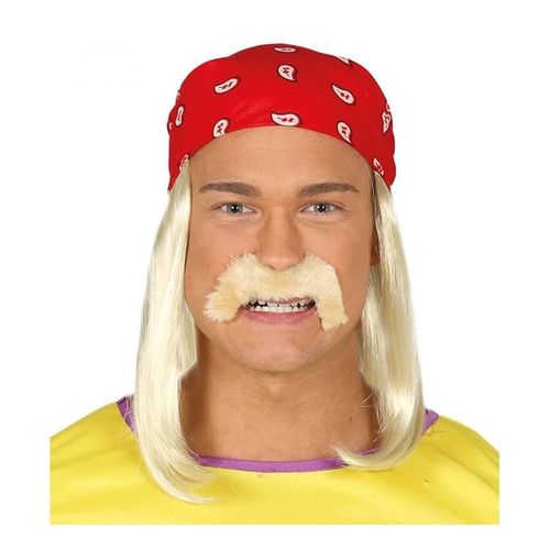 Écharpe Rouge Avec Perruque Et Moustache