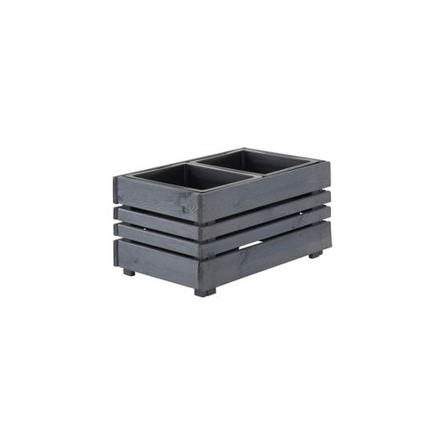 Jardinière Bois Lasuré Gris - 2 Bacs Geteborg Forest-Style