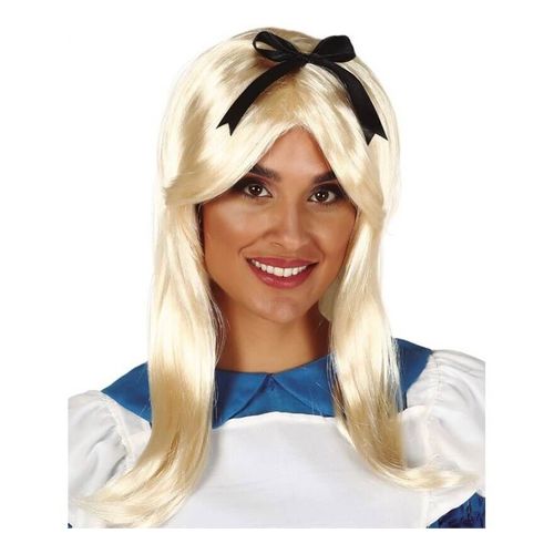 Perruque Blonde Avec Noeud Noir