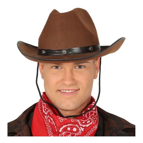 Chapeau De Cowboy Marron (Taille Unique Adulte)