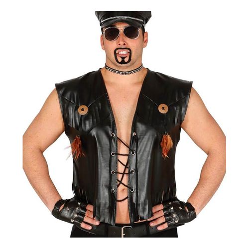 Gilet De Biker Imitation Cuir