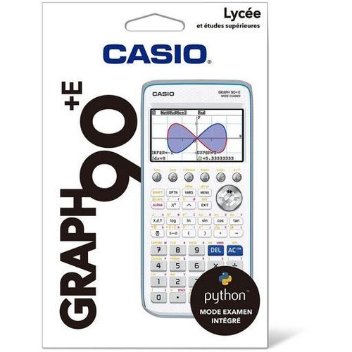 Casio GRAPH 90+E - Calculatrice graphique - USB - pile