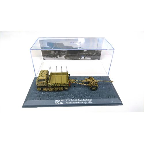 1/72 Panzer Steyr Rso 0/1 + Pak 40 Anti Tank Gun France 1944 Da8-Deagostini-Deagostini
