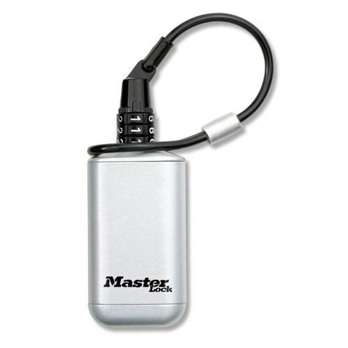 Master Lock Coffret Combinaison Préréglée de Coffre-Fort à Clé Portable avec Cordon de Câble 5408D