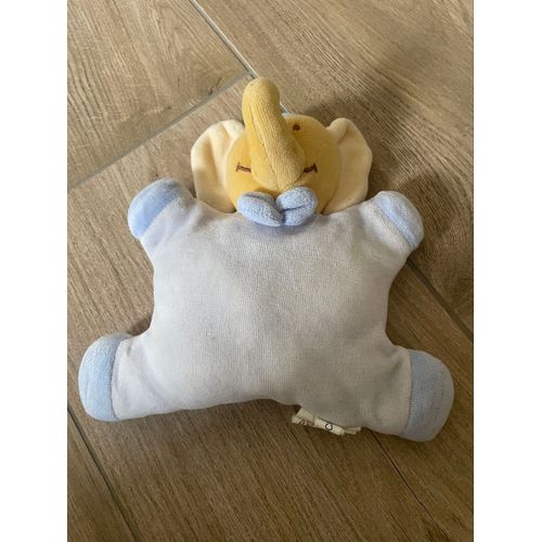 Doudou peluche éléphant bleu bengy 