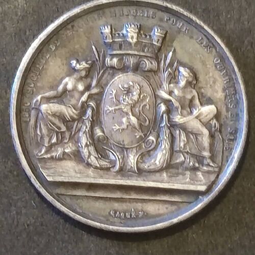 Jeton De La Société De Secours Mutuels Pour Les Ouvriers De La Soie De 1850