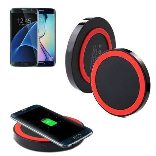 Qi Chargeur De Charge Sans Fil Chargeur Pour Samsung Galaxy S7 / S7 Edge - Rouge
