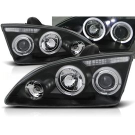 Phares Avant Ford Focus Ii 09.04-01.08 Angel Eyes Noir