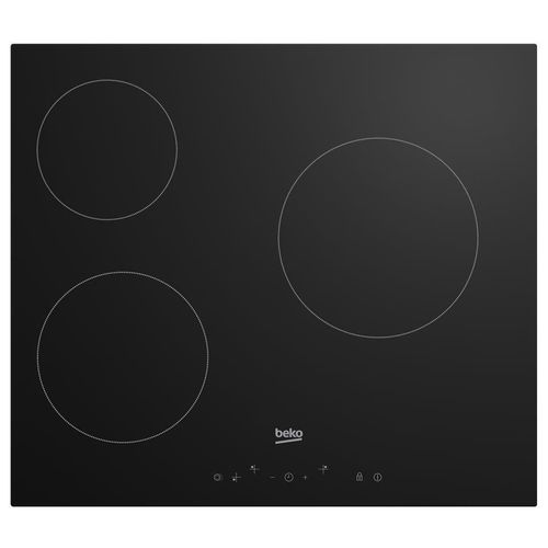 Beko HIC63400 Vitrocéramique Noir - 3 foyers