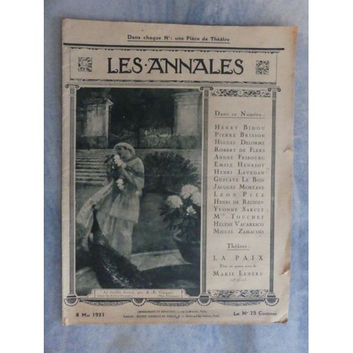 Les Annales Politiques Et Littéraires. Revue Hebdomadaire N° 1976 Du 8 Mai 1921