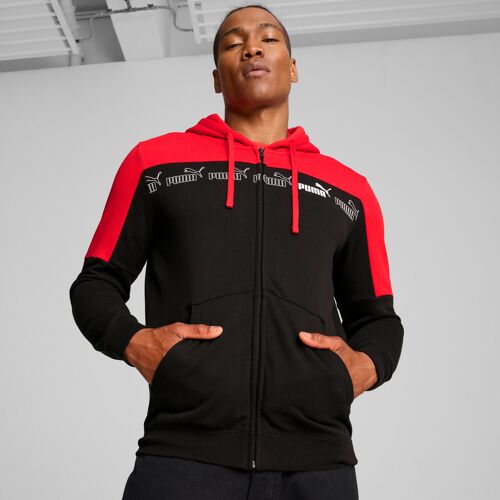 Puma Hoodie Intégralement Zippé Around The Block Homme, Vêtements, Rouge, S