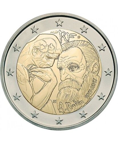 Pièce 2 Euro Commémorative  2017  France  100 Ème Anniversaire De La Mort D' Auguste Rodin