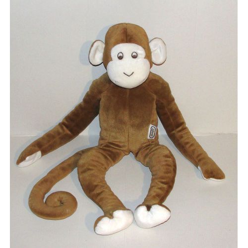 Peluche Singe Ajena 50 Cm - Doudou Singe Ouistiti Marron