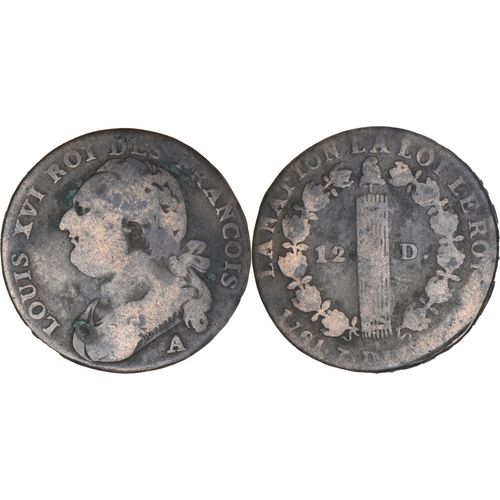 France - 1791 - 12 Deniers Au Faisceau Type Francois - Paris (A) - Fm02d2