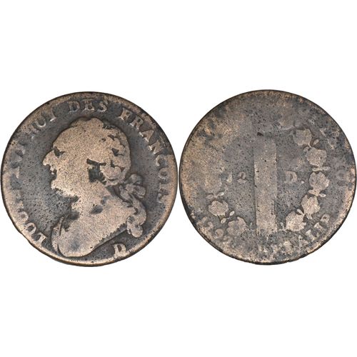 France - 1792 - 12 Deniers Au Faisceau Type Francois - Lyon (D) - Fm02b1