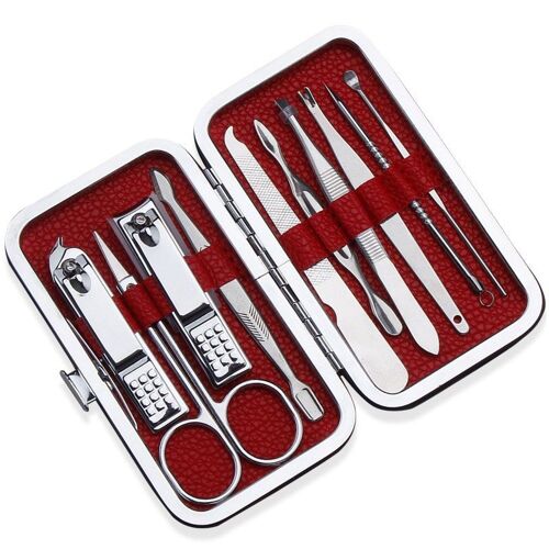 Set De Manucure - 10 Pièces En Acier Inoxydable