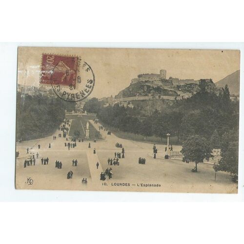 "Lourdes L'esplanade 1921"