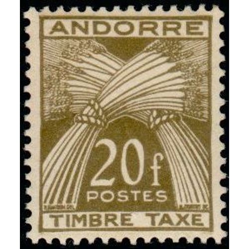 Timbre Taxe Andorre N°39 Neuf**