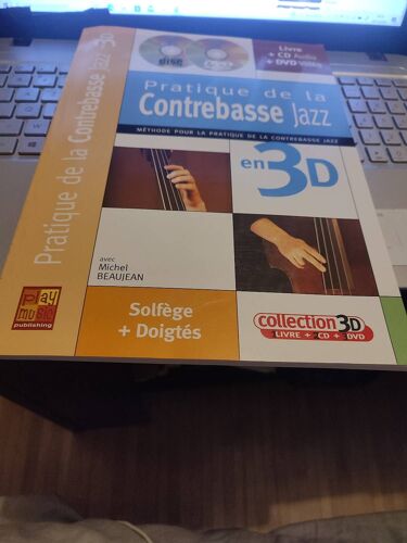 Pratique De La Contrebasse Jazz En 3d Livre Cd + Dvd Très Bon État