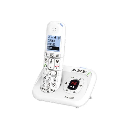 Alcatel XL785 Voice - Téléphone sans fil - système de répondeur avec ID d'appelant - (conférence) à trois capacité d'appel - blanc