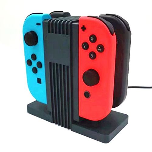 Support Station Dock Recharge 4 En 1 Usb Pour Nintendo Switch + 2 Etui Manette