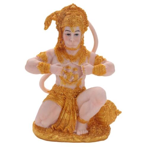 Or Hanuman Statue Seigneur Sculpture Figurine Idole Murti Sculpture pour ornement de décor