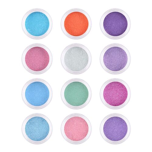 Poudre Minérale Naturelle En Mica, 6/12 Couleurs, Qualité Cosmétique, Perle, Colorant, Résine Époxy, Diy, Fabrication De Bijoux
