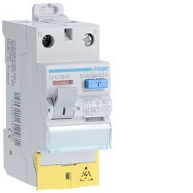 Interrupteur différentiel 2P 63A 300mA AC à bornes décalées Hager CFC764F