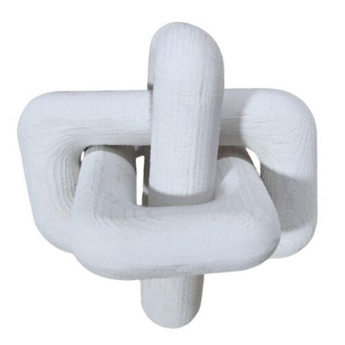 Boho Style En Bois Chaîne Maillon Boule Ornements Sculpté À La Main 3 Maillons Chaîne Art Artisanat Table Ornement Maison Bureau Rustique Déco C