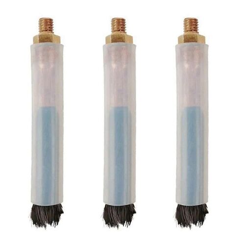 3X Brosse de nettoyage de soudure en fibre de carbone à filetage M10 utilisée pour nettoyer les soudures en acier passives et polir après TI