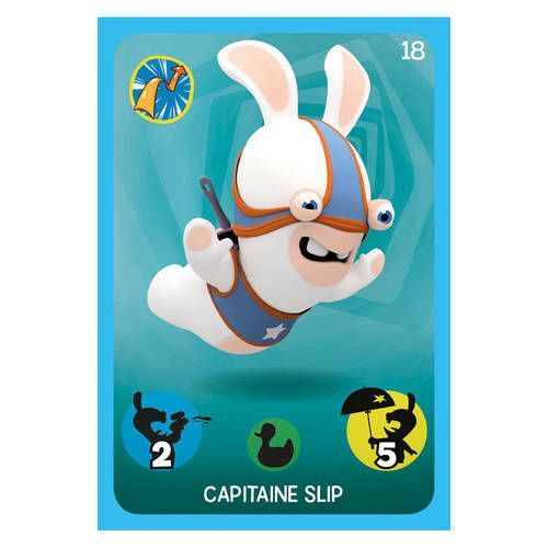 Carte Image Panini Lapins Crétins 18 - Capitaine Slip / Carrefour 2017