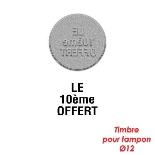 Timbre Caoutchouc Pour Tampon Encreur Diametre 12mm Le 10eme Offert