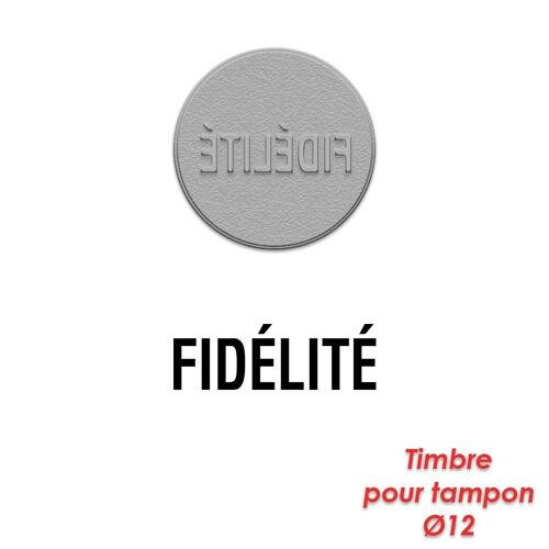 Timbre Caoutchouc Pour Tampon Encreur Diametre 12mm Fidélité