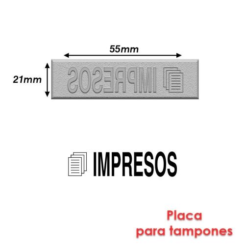 Timbre Caoutchouc Pour Tampon Encreur 55x21mm Texte Espagnol Empresos