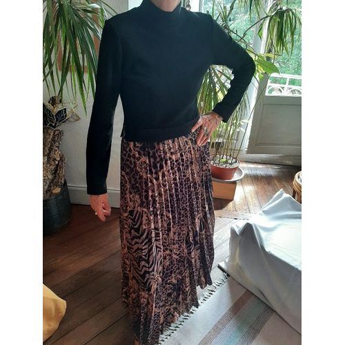 Robe Longue Noire Et Chamarée