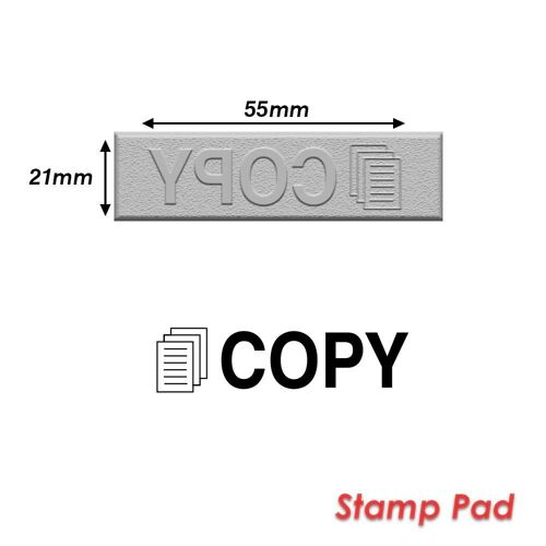 Timbre Caoutchouc Pour Tampon Encreur 55x21mm Texte Anglais Copy