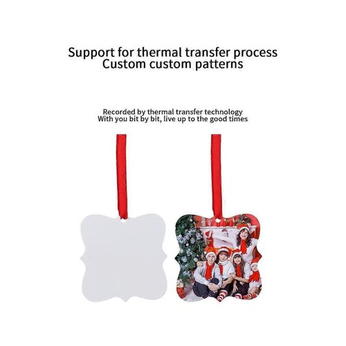 10Pack Sublimation Blancs De Noël, Blanc Aluminium Conseil Ornements Blanc Blanc Ornements Pour Bricolage