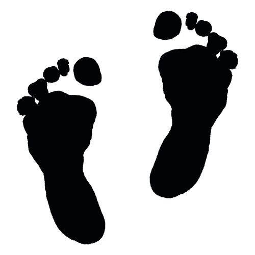 Tampon Bois Pieds, 5x5cm, Réf. 27702