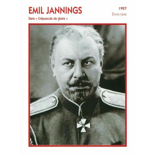 Fiche Portrait De Star Emil Jannings
