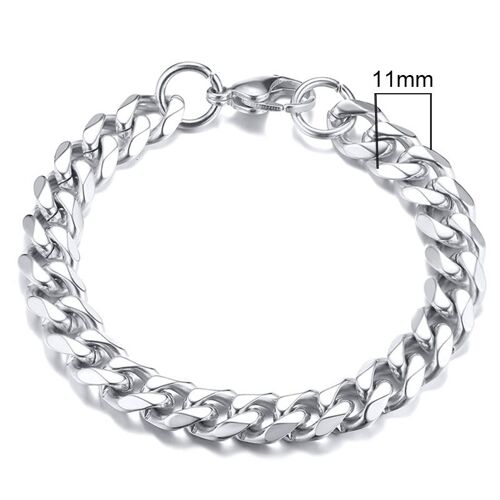 Vnox ¿ Bracelets En Acier Inoxydable Pour Hommes Et Femmes, Couleur Noire Or, Métal Punk Décontracté, Gourmette À Maillons Cubains