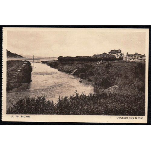Carte Postale Ancienne, France, Pyrénées Atlantiques ( 64 ), Bidart, L'ouhabla Vers La Mer