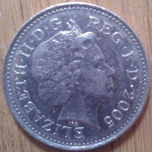 Pièce 10 Pence 2005 Queen Elizabeth Ii Royaume-Uni Great Britain
