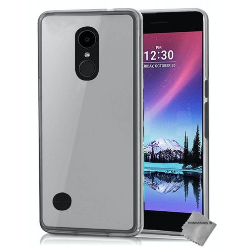 Housse Etui Coque Pochette Silicone Gel Fine Pour Lg K4 (2017) + Verre Trempe - Blanc Transparent