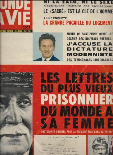 Revue" Le Monde Et La Vie"Pétain N° 140 Janvier 1965